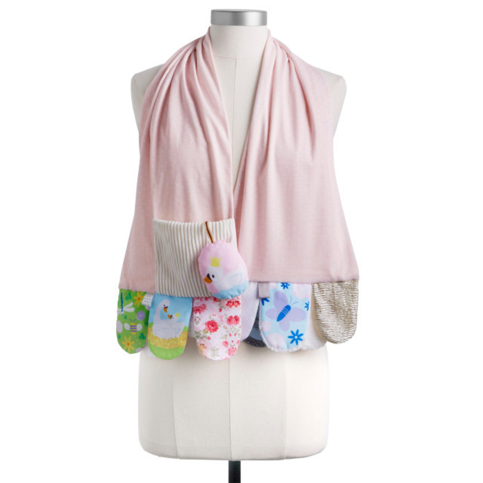 Demdaco Demdaco-Mommy & Me Activity Scarf - Pink Swan