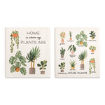 Demdaco Biodegradable Dish Cloths Set of 2 - House Plants