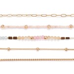 Demdaco Multicolor Gold Bracelet Set of 5