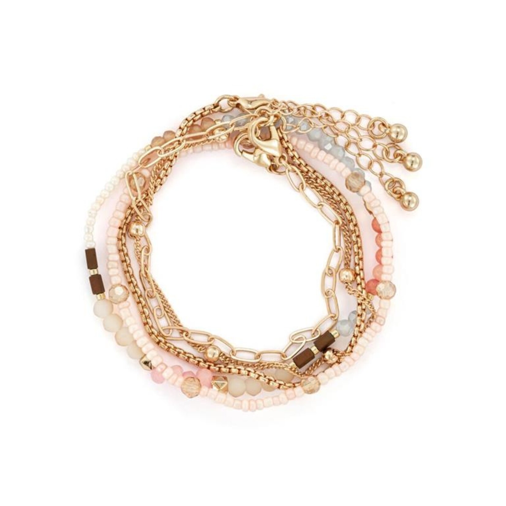 Demdaco Demdaco-Multicolor Gold Bracelet Set of 5