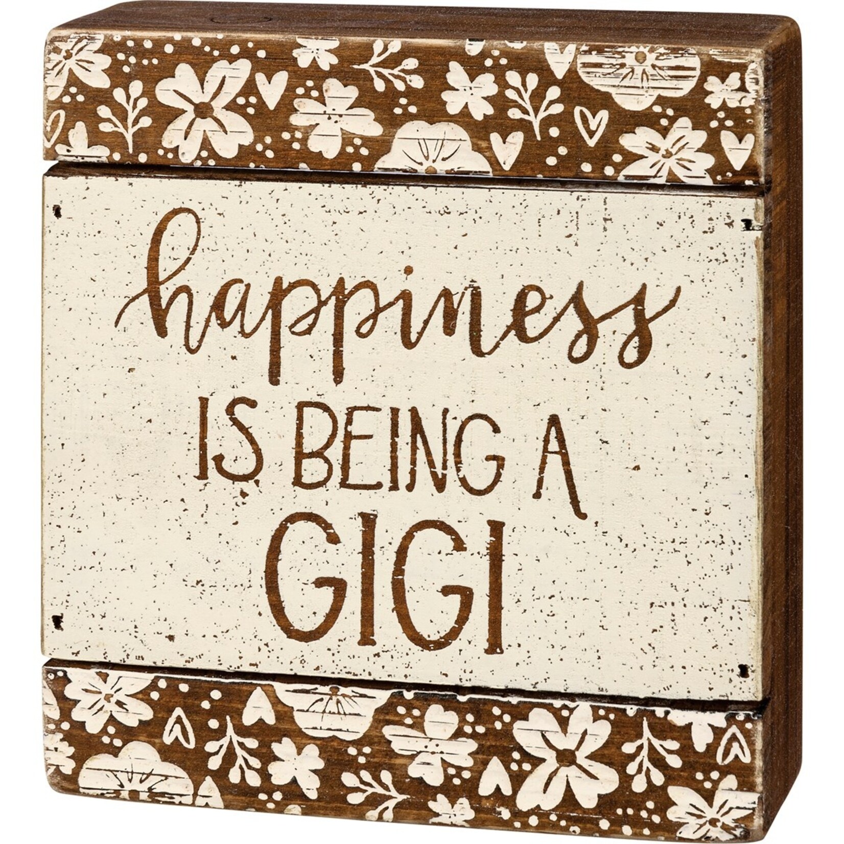 Primitives by Kathy Primitives by Kathy-Happiness Is Being A Gigi Slat Box Sign
