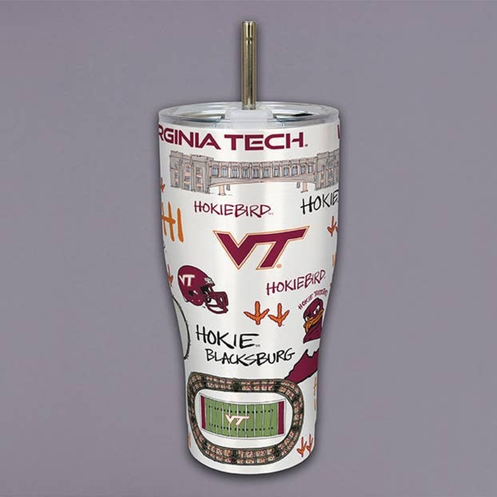 Mag Lane Magnolia Lane-Virginia Tech Icon Metal Tumbler