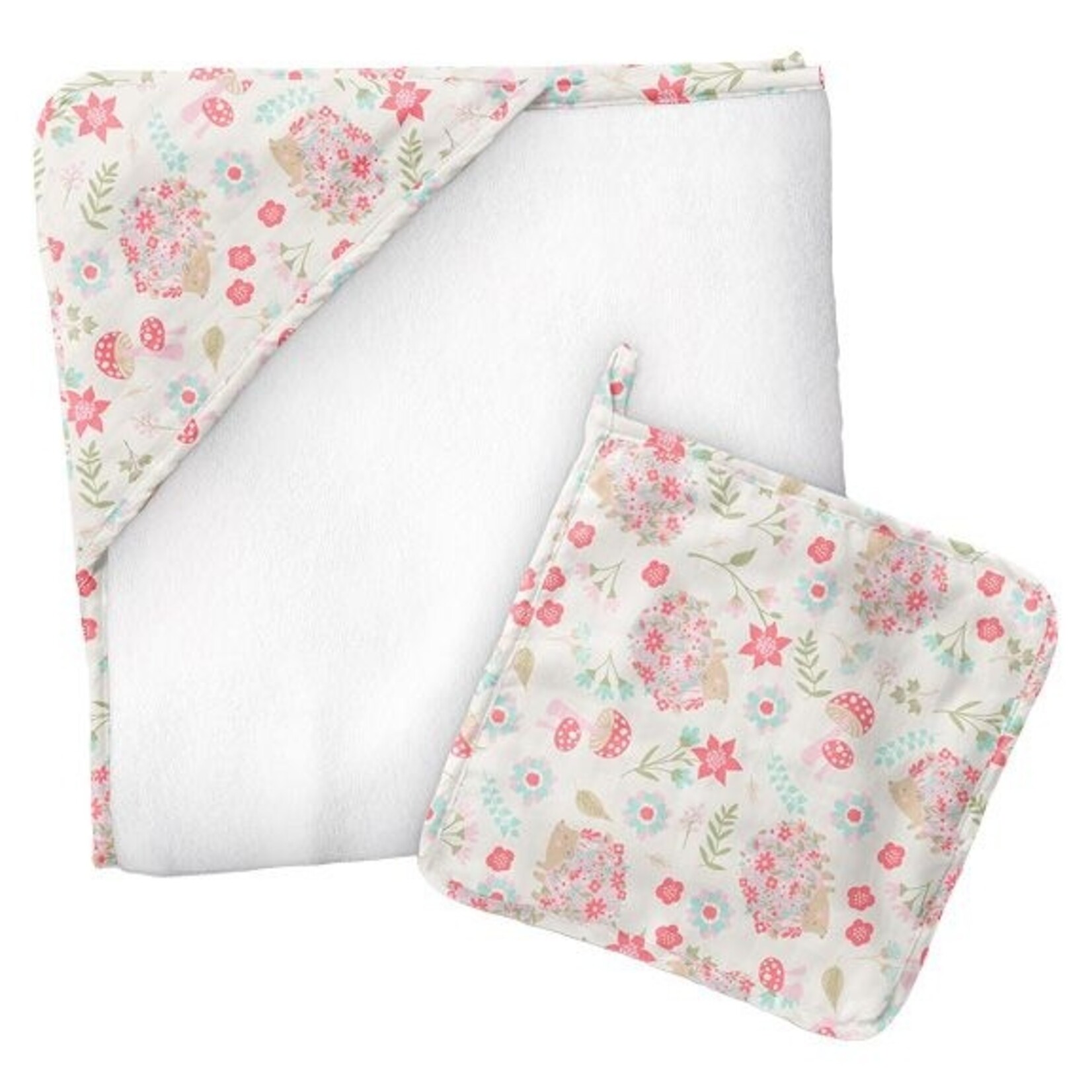 Stephen Joseph Stephen Joseph Hooded Towel with Washcloth | Hedgehog