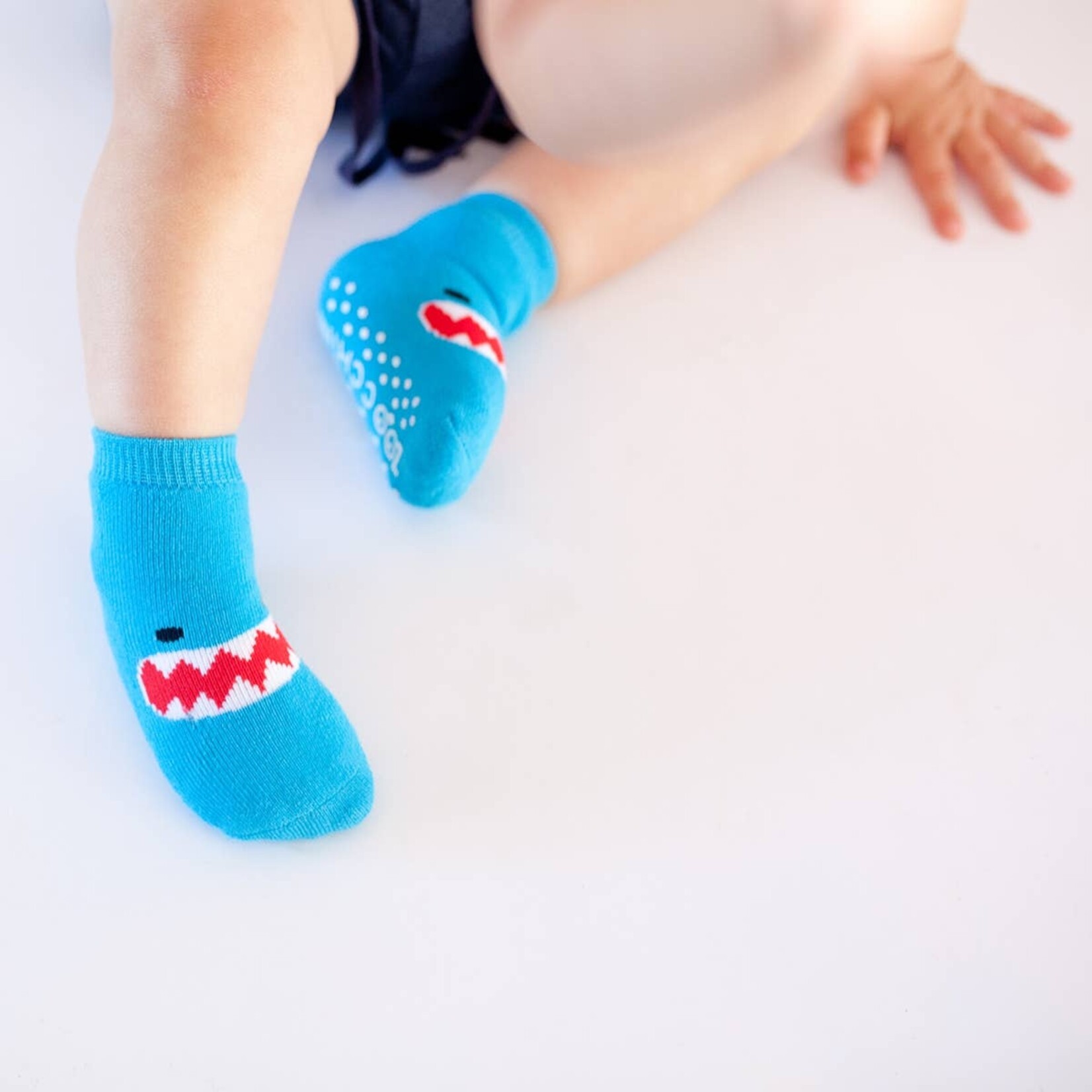 Zoocchini Zoocchini-3pair Comfort Terry Socks Sherman the Shark 0-24M