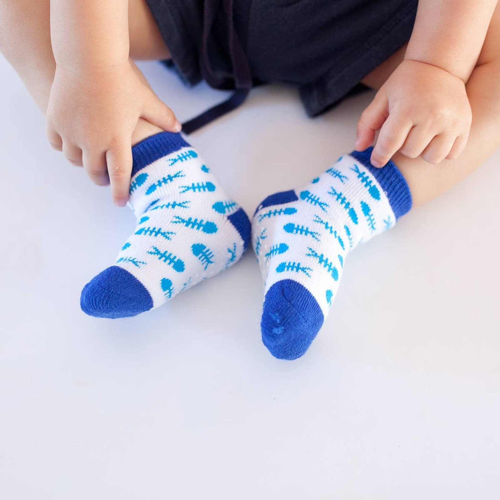 Zoocchini Zoocchini-3pair Comfort Terry Socks Sherman the Shark 0-24M