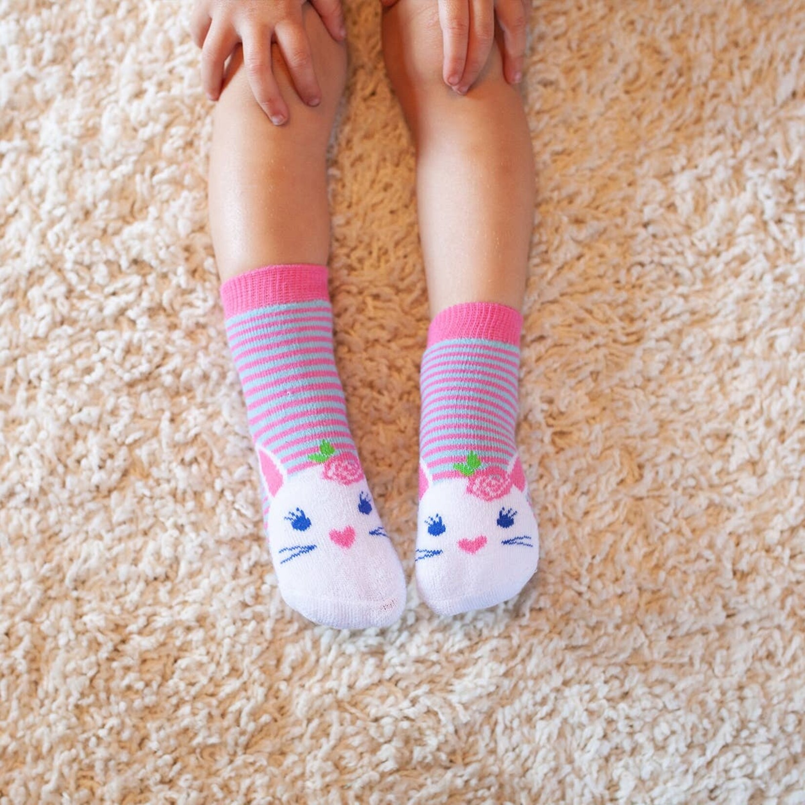 Zoocchini Zoocchini-3pair Comfort Terry Socks Bella the Bunny 0-24M