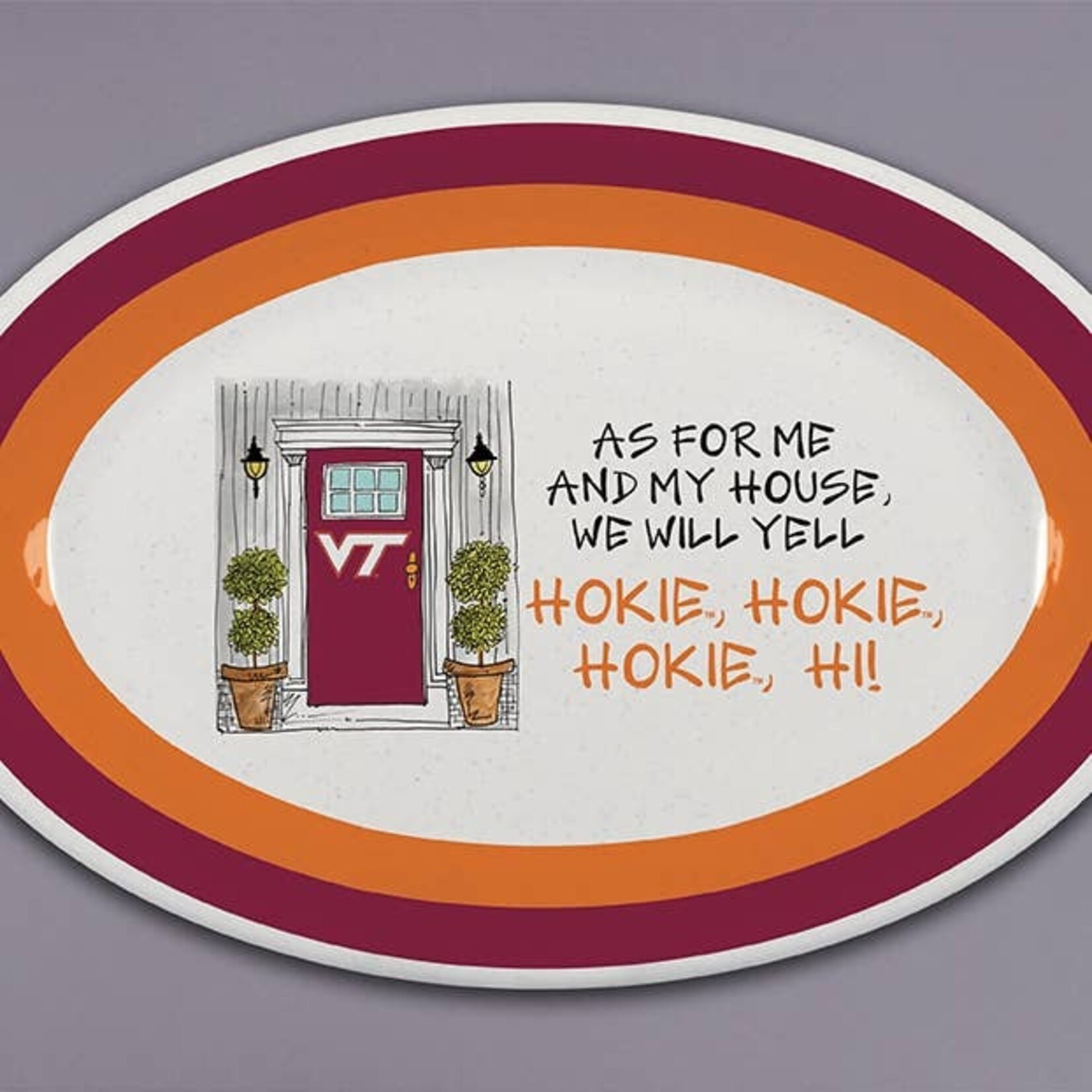 Mag Lane Magnolia Lane-Virginia Tech As for Me Oval Tray