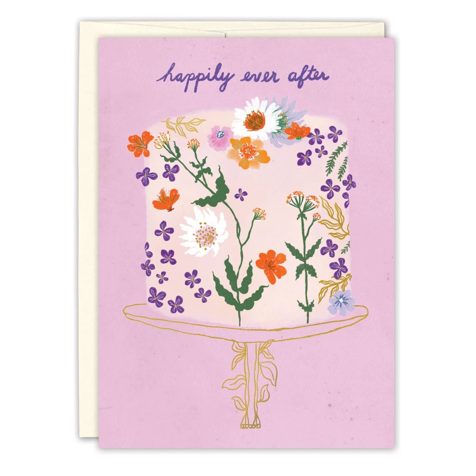 Biely & Shoaf Biely & Shoaf Floral Cake Wedding Card