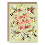 Biely & Shoaf Hummingbirds Beautiful Wishes Birthday Card