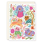 Biely & Shoaf Colorful Cats Blank Card