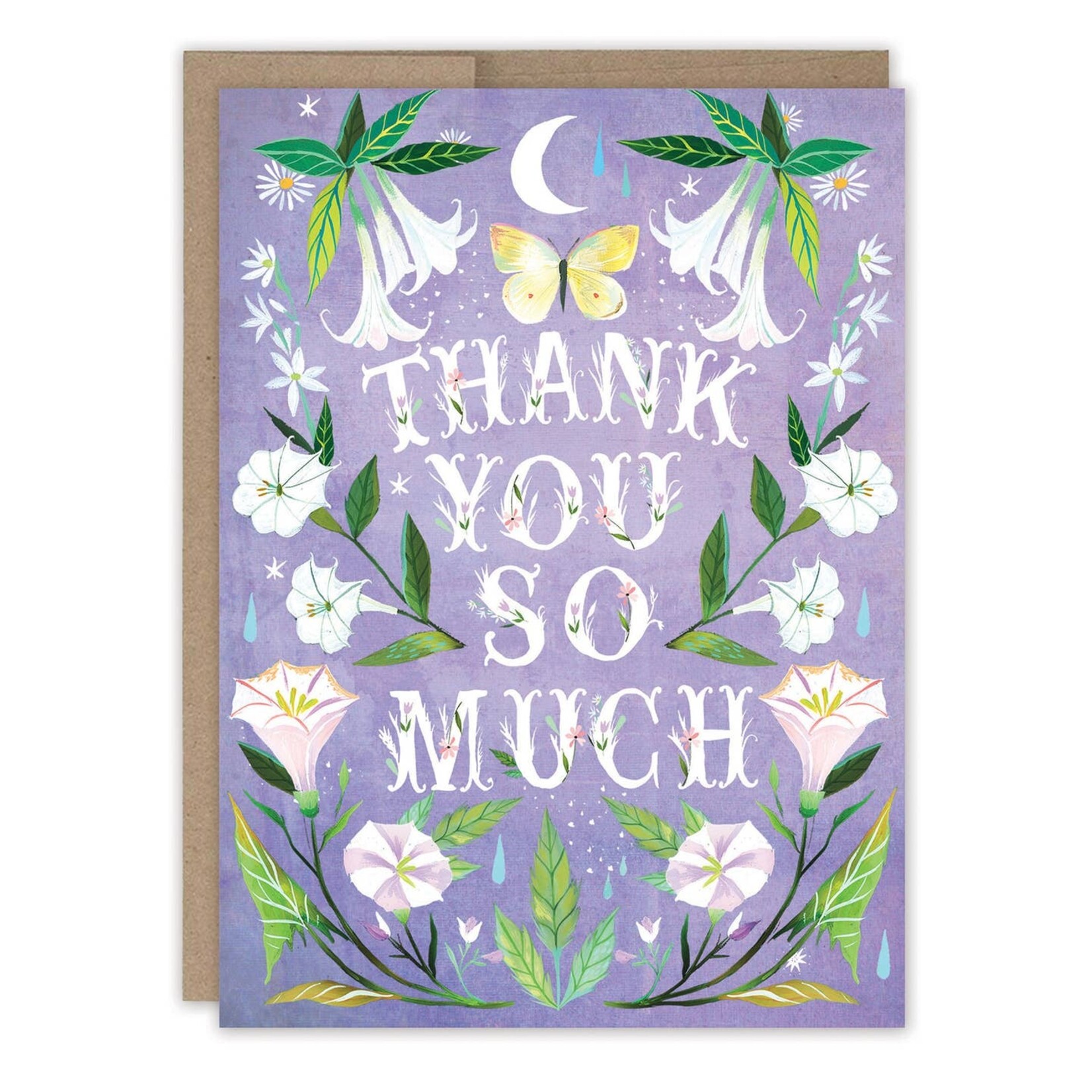 Biely & Shoaf Biely & Shoaf Lavender Moonflowers Thank You Card