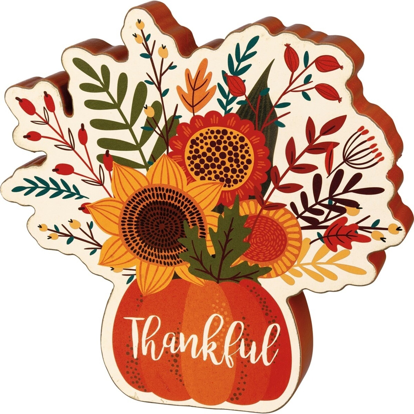 Primitives by Kathy Primitives by Kathy Thankful Pumpkin Chunky Sitter