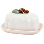 Primitives by Kathy Butter Dish White Pumpkin