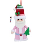 Demdaco Plush Santa Ornament