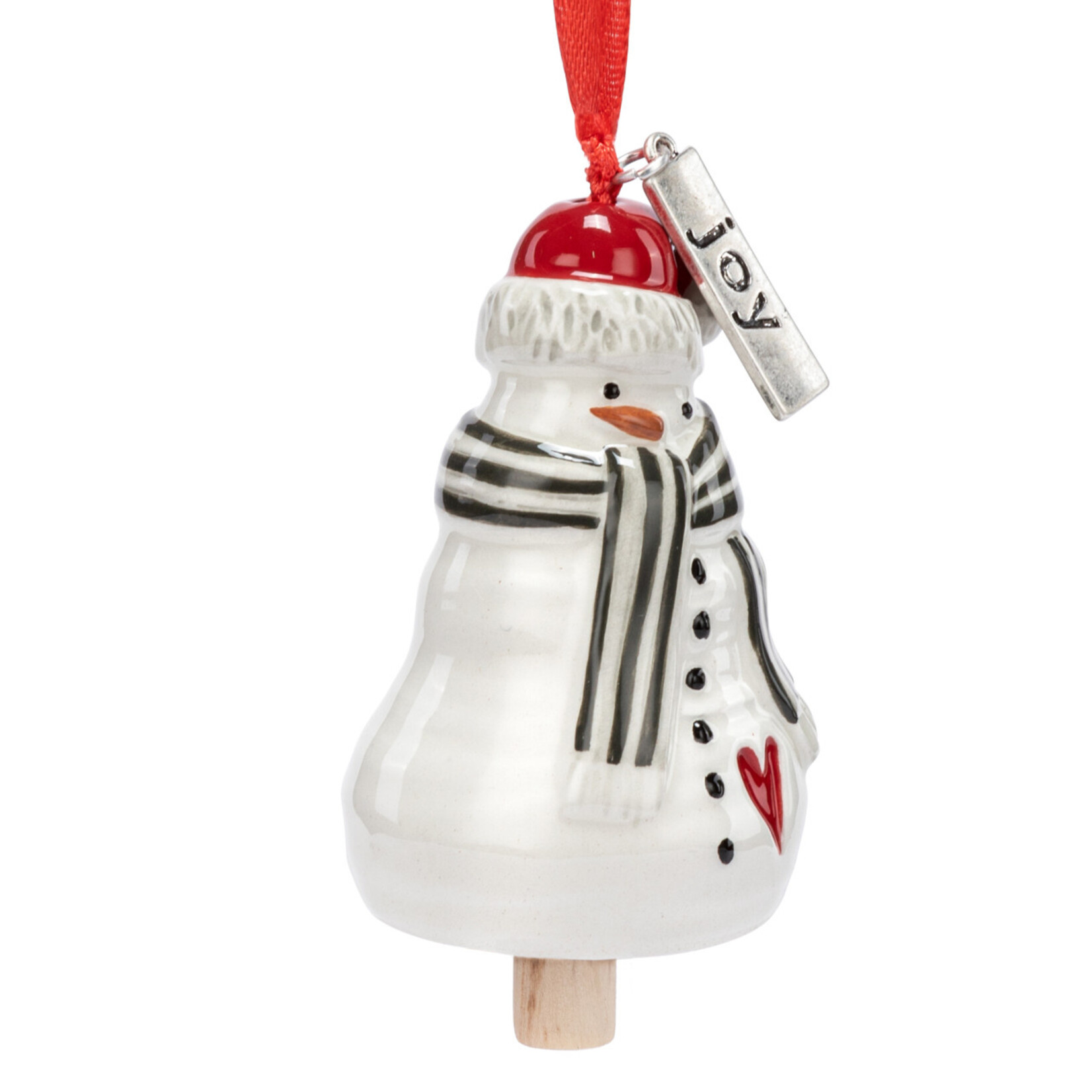 Demdaco Demdaco-Joy Snowman Red Heart Mini Bell Ornament