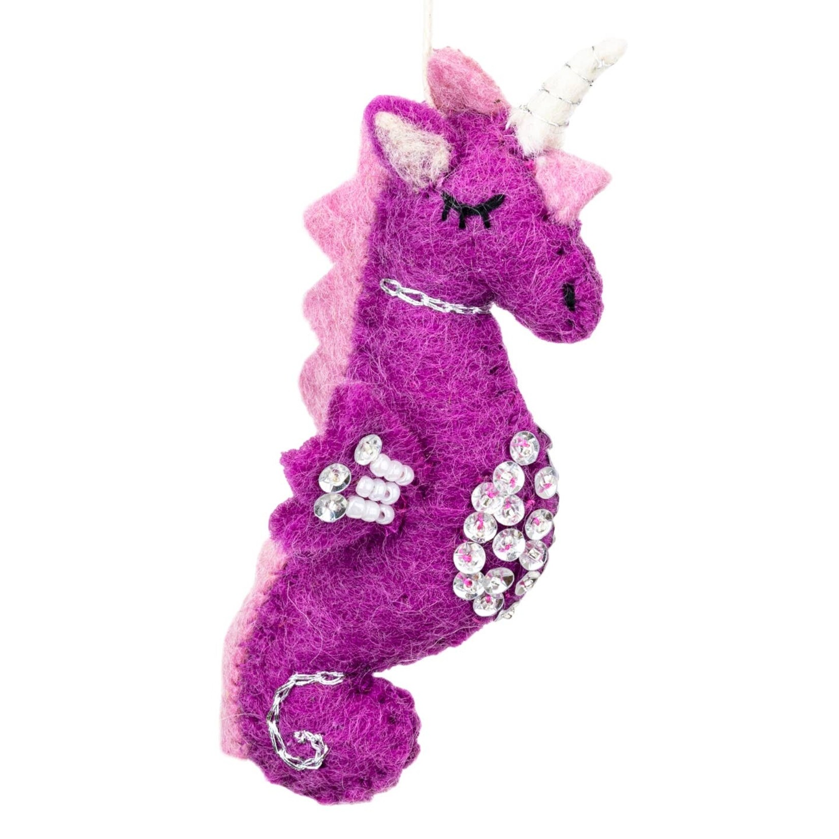 DZI DZI Unicorn Seahorse Ornament