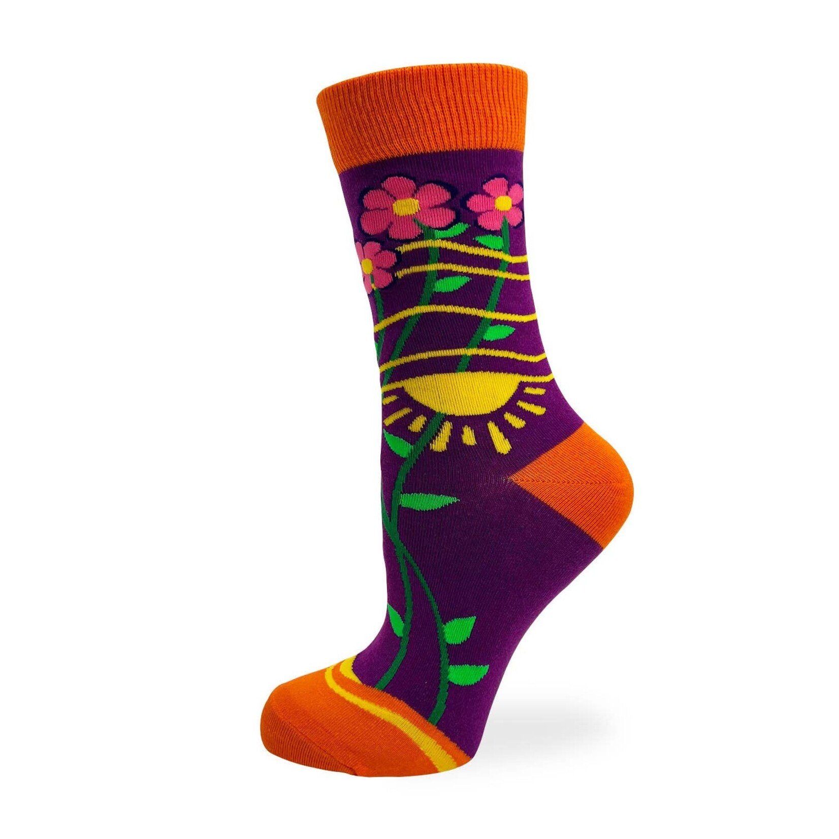 Fabdaz Fabdaz-Radiate Positivity Ladies' Novelty Crew Socks