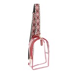 Handbag Factory Corp Clear Crossbody Sling Burgundy