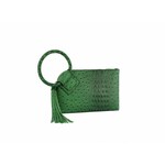 Handbag Factory Corp Tassel Clutch Green