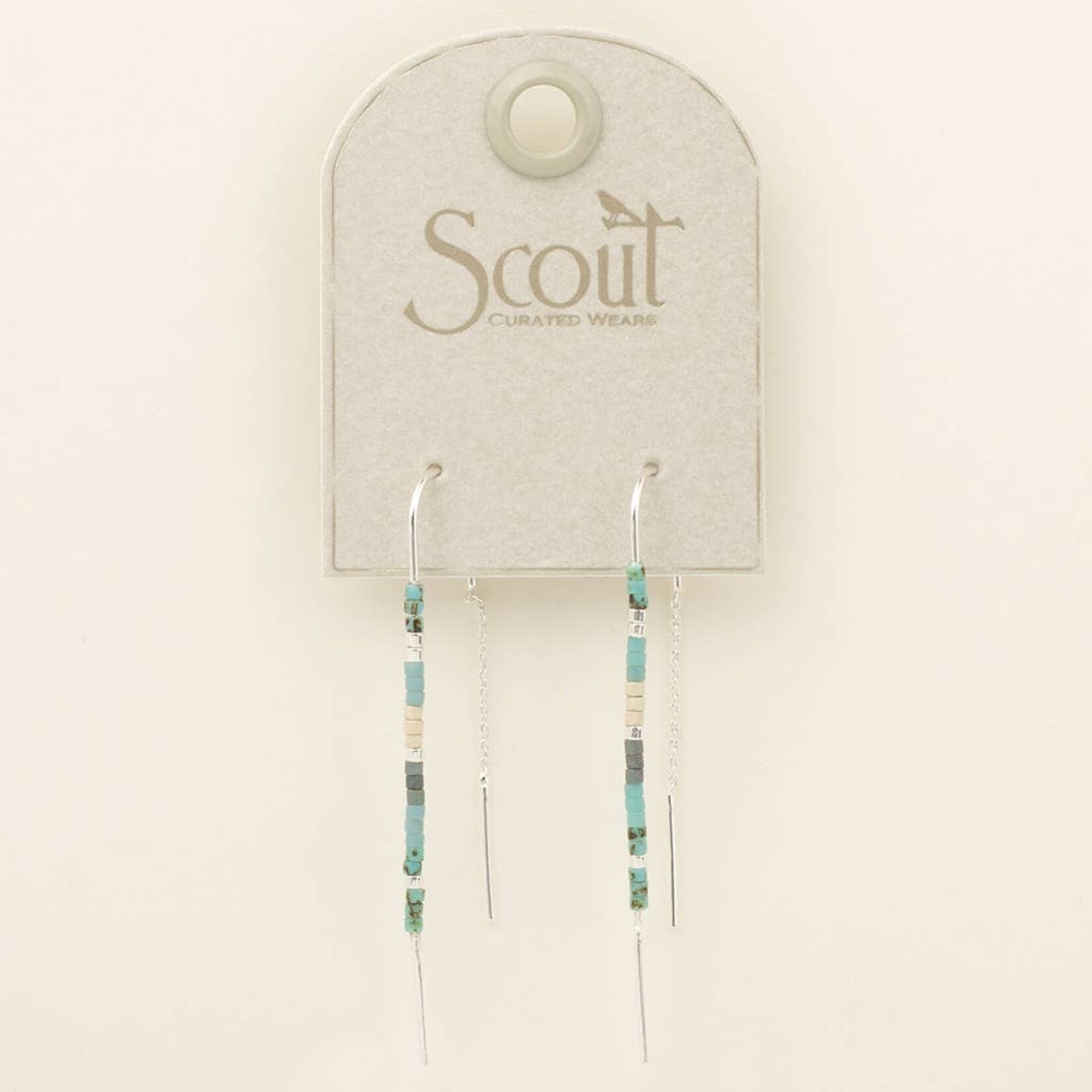Scout Curated Wears SCW-Chromacolor Miyuki Thread Earring - Turquoise Multi/Silver