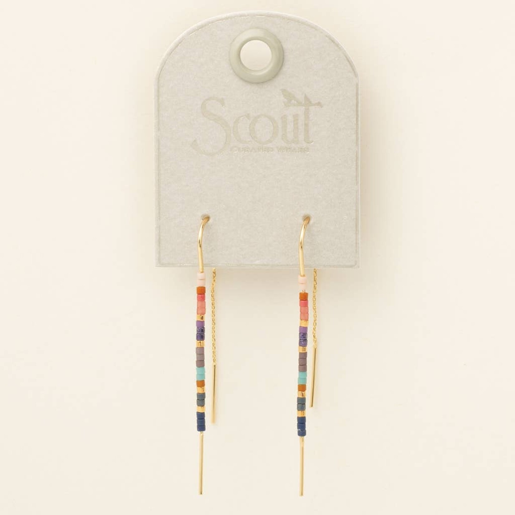 Scout Curated Wears SCW-Chromacolor Miyuki Thread Earring - Dark Multi/Gold