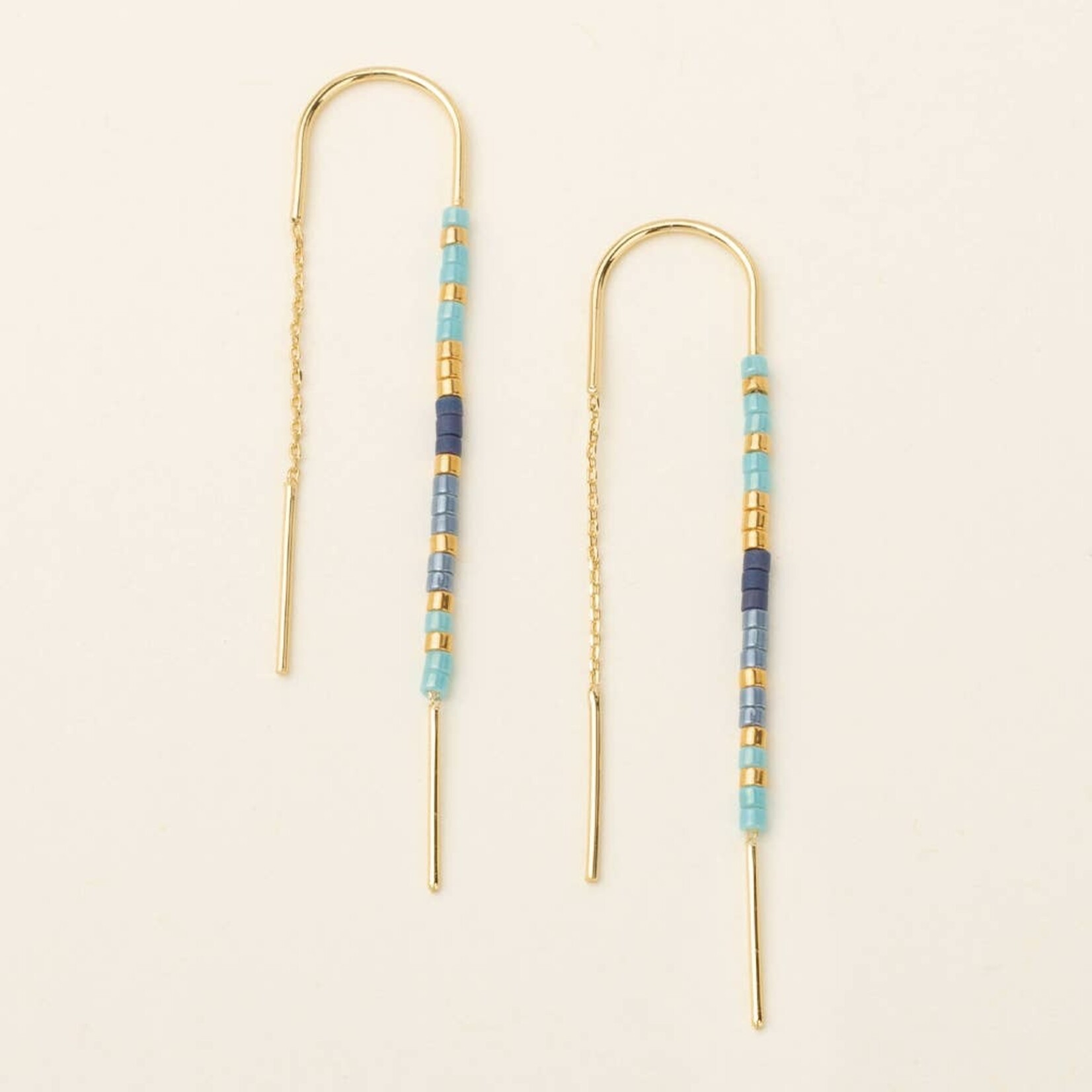 Scout Curated Wears SCW-Chromacolor Miyuki Thread Earring - Cobalt Multi/Gold