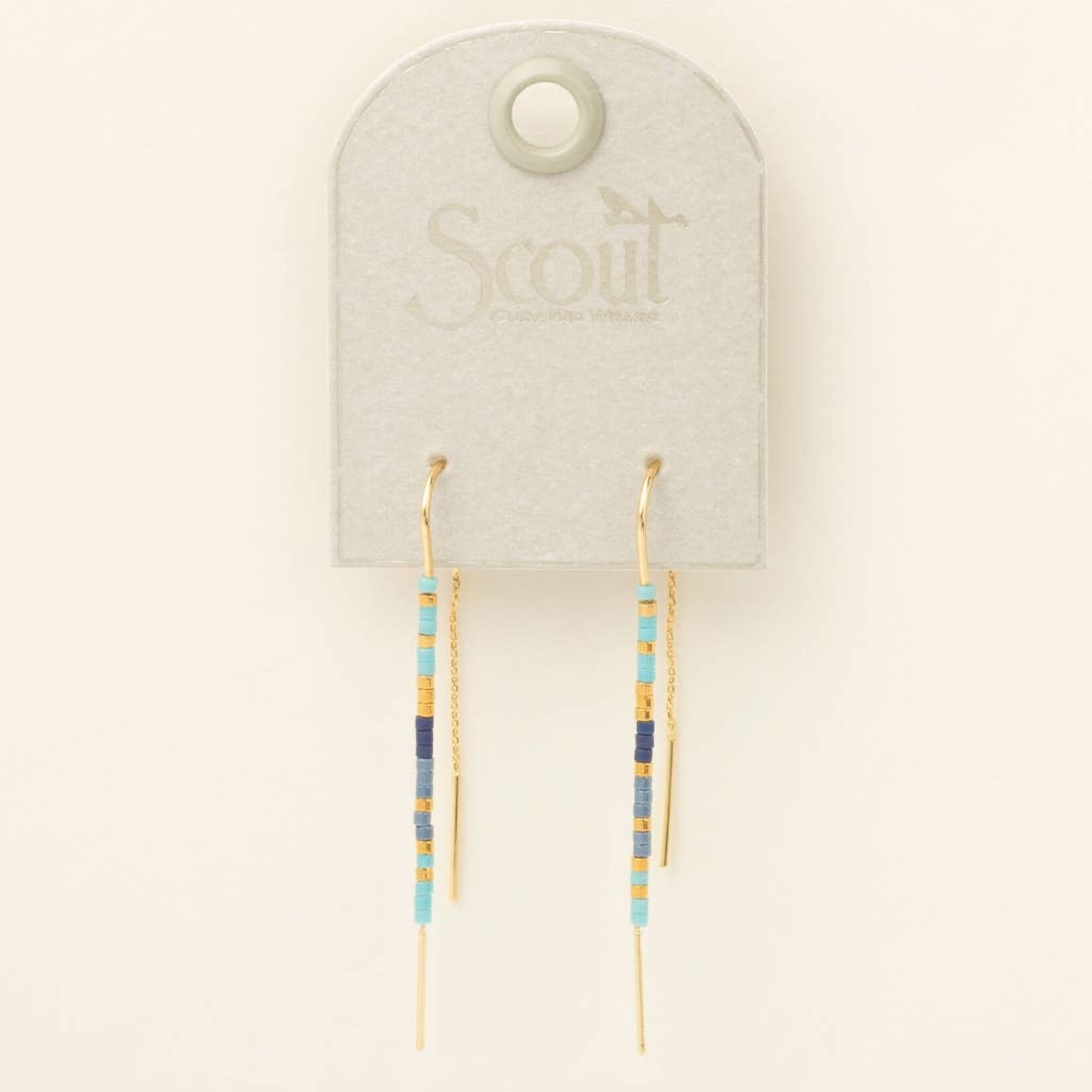 Scout Curated Wears SCW-Chromacolor Miyuki Thread Earring - Cobalt Multi/Gold