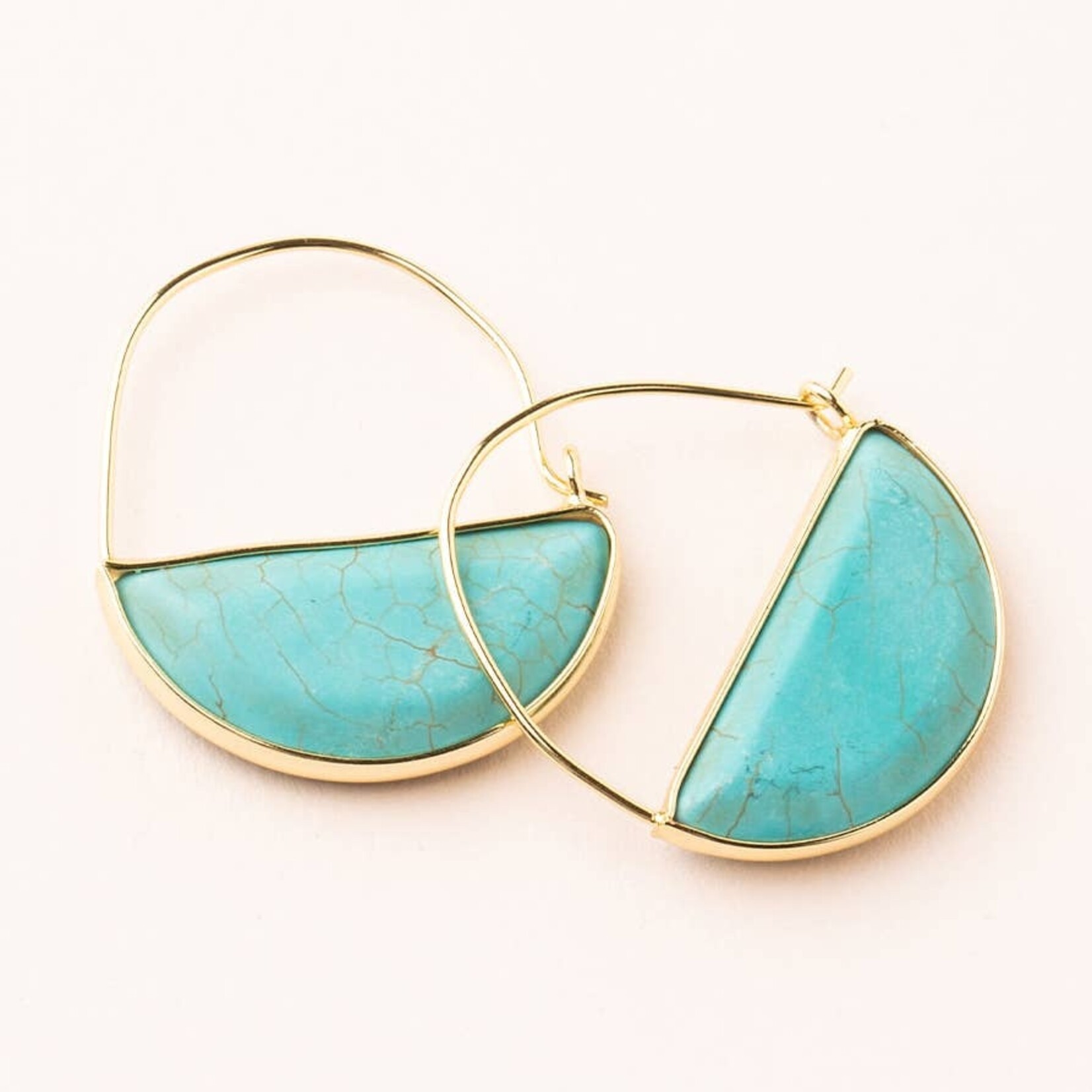 Scout Curated Wears SCW-Stone Prism Hoop - Turquoise/Gold