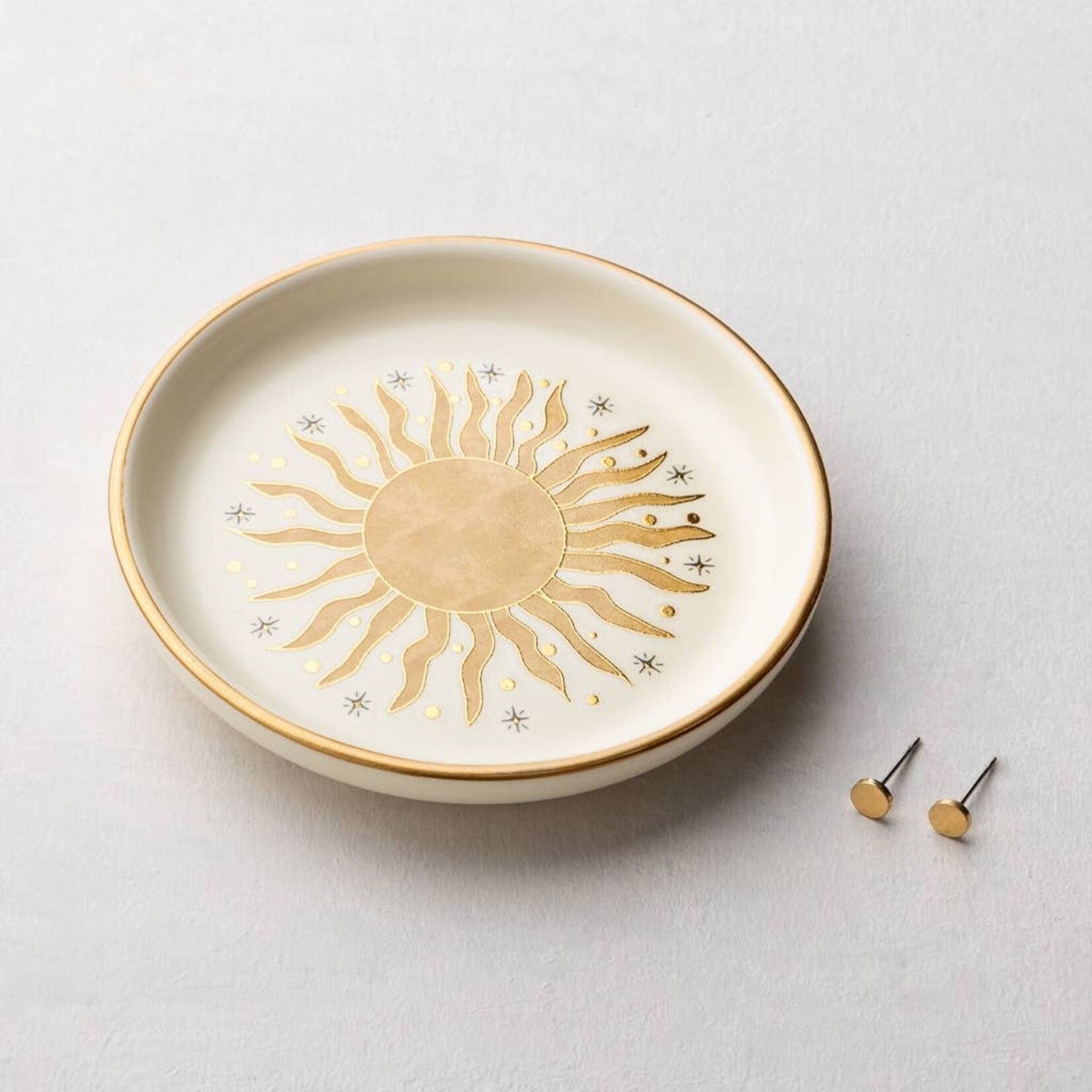 Scout Curated Wears SCW-Jewelry Dish & Stud Earring Set - Sun Rays/Cream