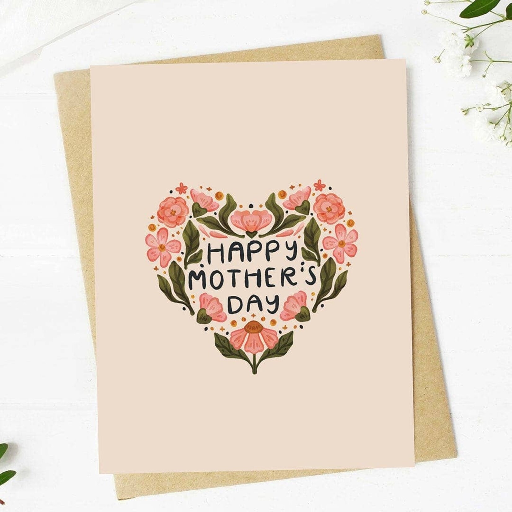 Big Moods Big Moods-"Happy Mother's Day" Floral Heart Card