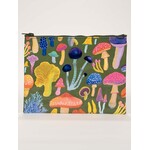Blue Q Zipper Pouch Mushrooms