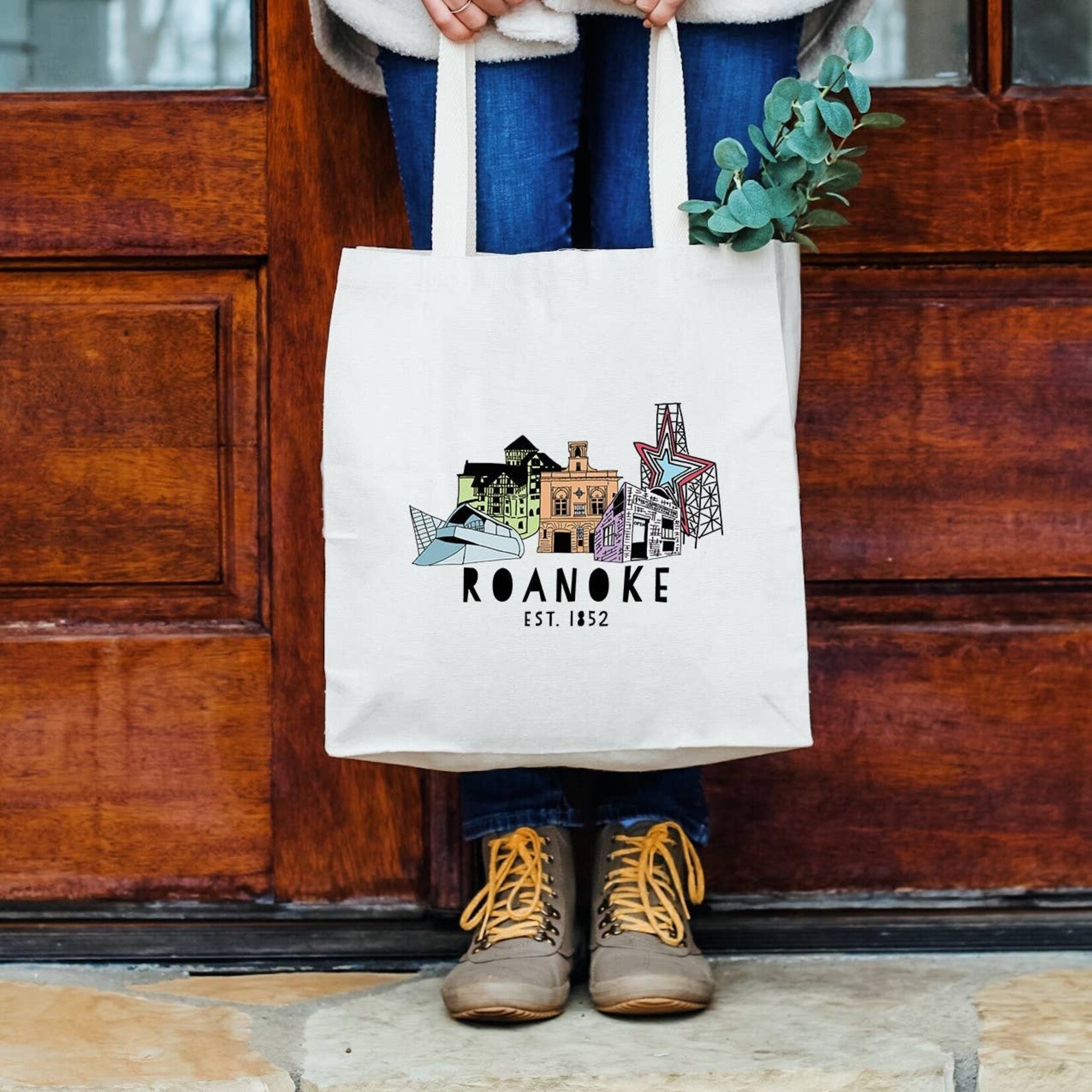 Moonlight Makers Moonlight Makers-Roanoke Skyline Tote Bag