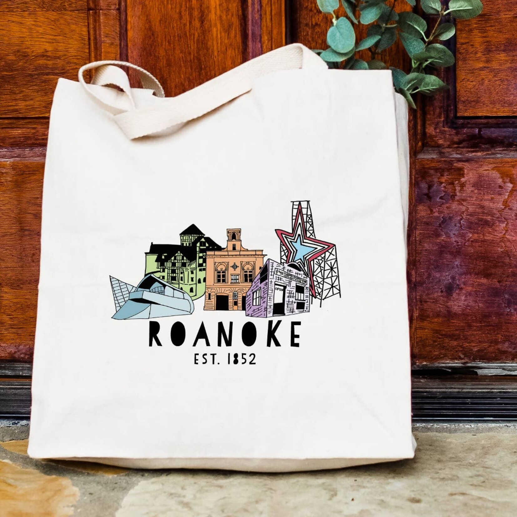 Moonlight Makers Moonlight Makers-Roanoke Skyline Tote Bag