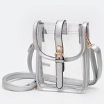 Hana Clear Cross Body-Silver