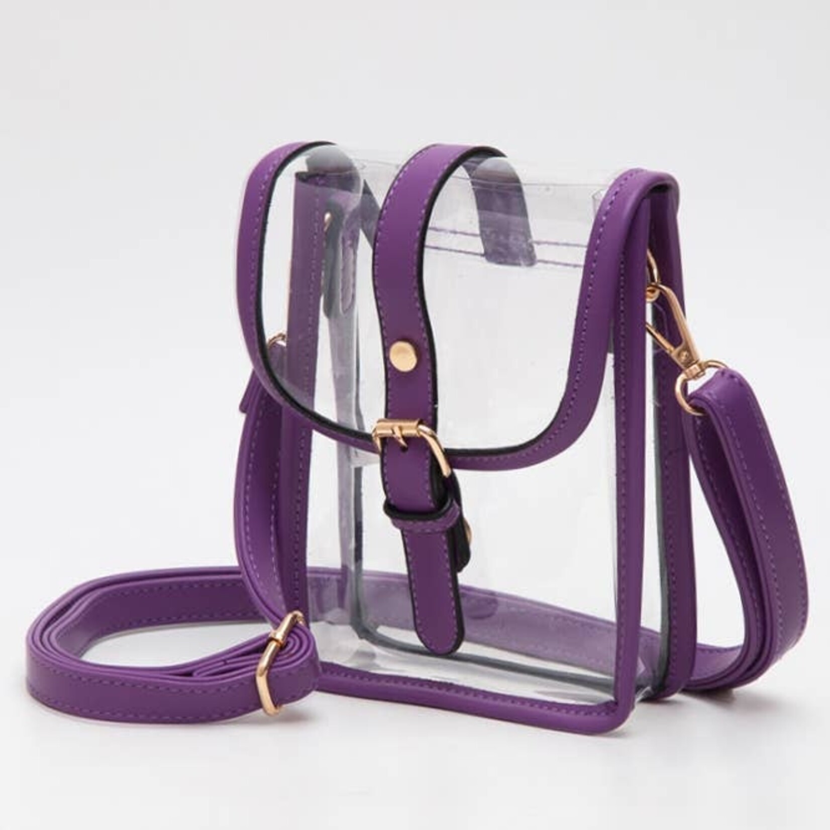 Hana Hana-Clear Cross Body-Purple