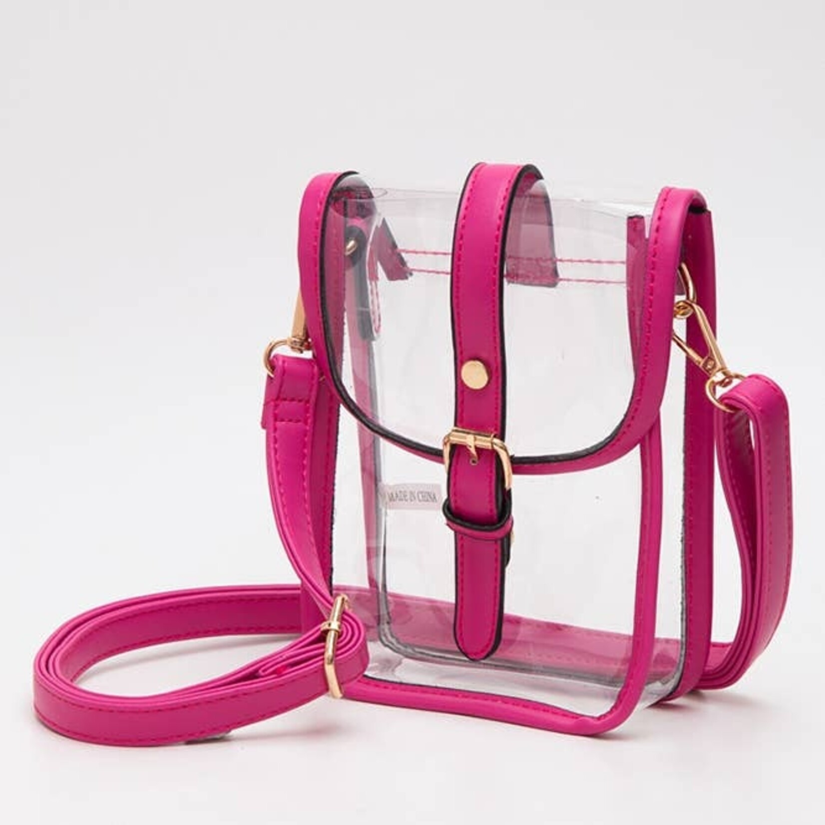 Hana Hana-Clear Cross Body-Fuchsia