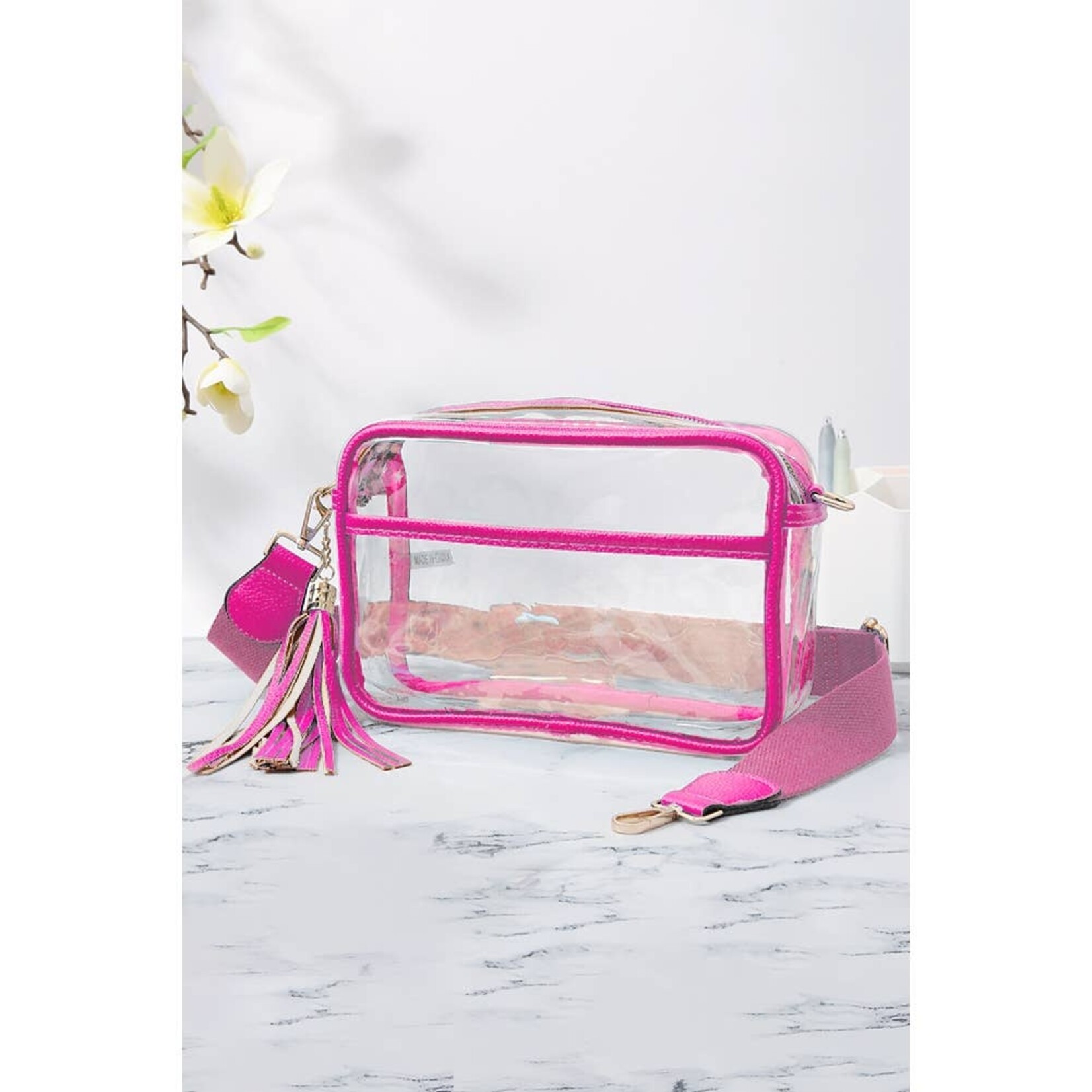 Hana Hana-Clear Camera Bag-Fuchsia