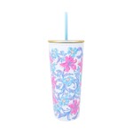 Lilly Pulitzer Tumbler with Straw, Beachside Haven