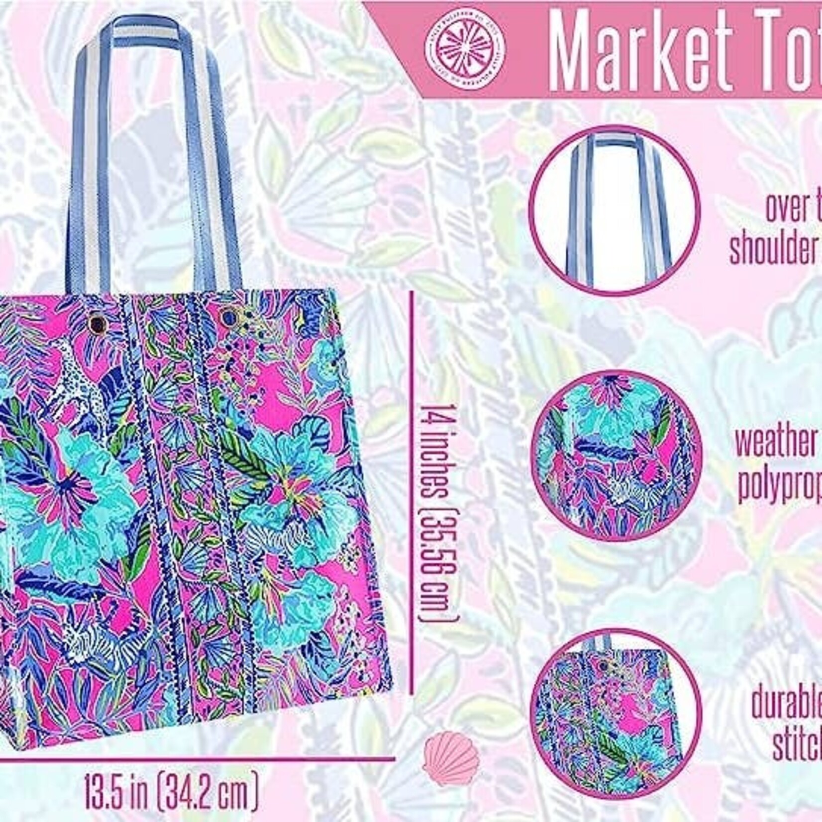 Lilly Pulitzer Lilly Pulitzer-Market Tote, Lil Earned Stripes