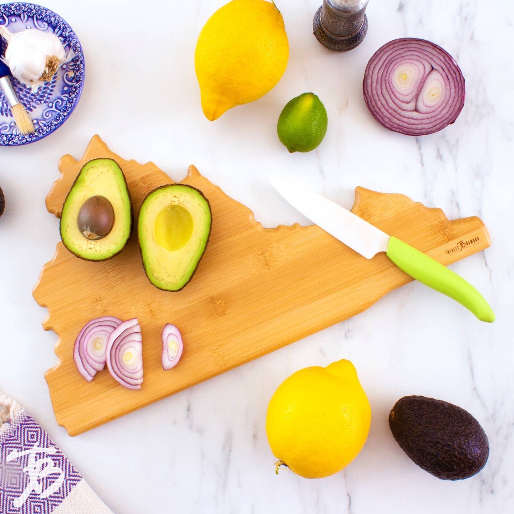 Totally Bamboo Totally Bamboo-Virginia Cutting Board with Engraved Artwork