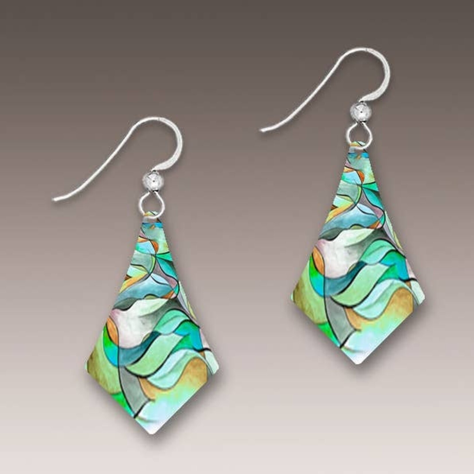 DC Designs DC Designs-Cool Green Dangle Earrings-6CBP