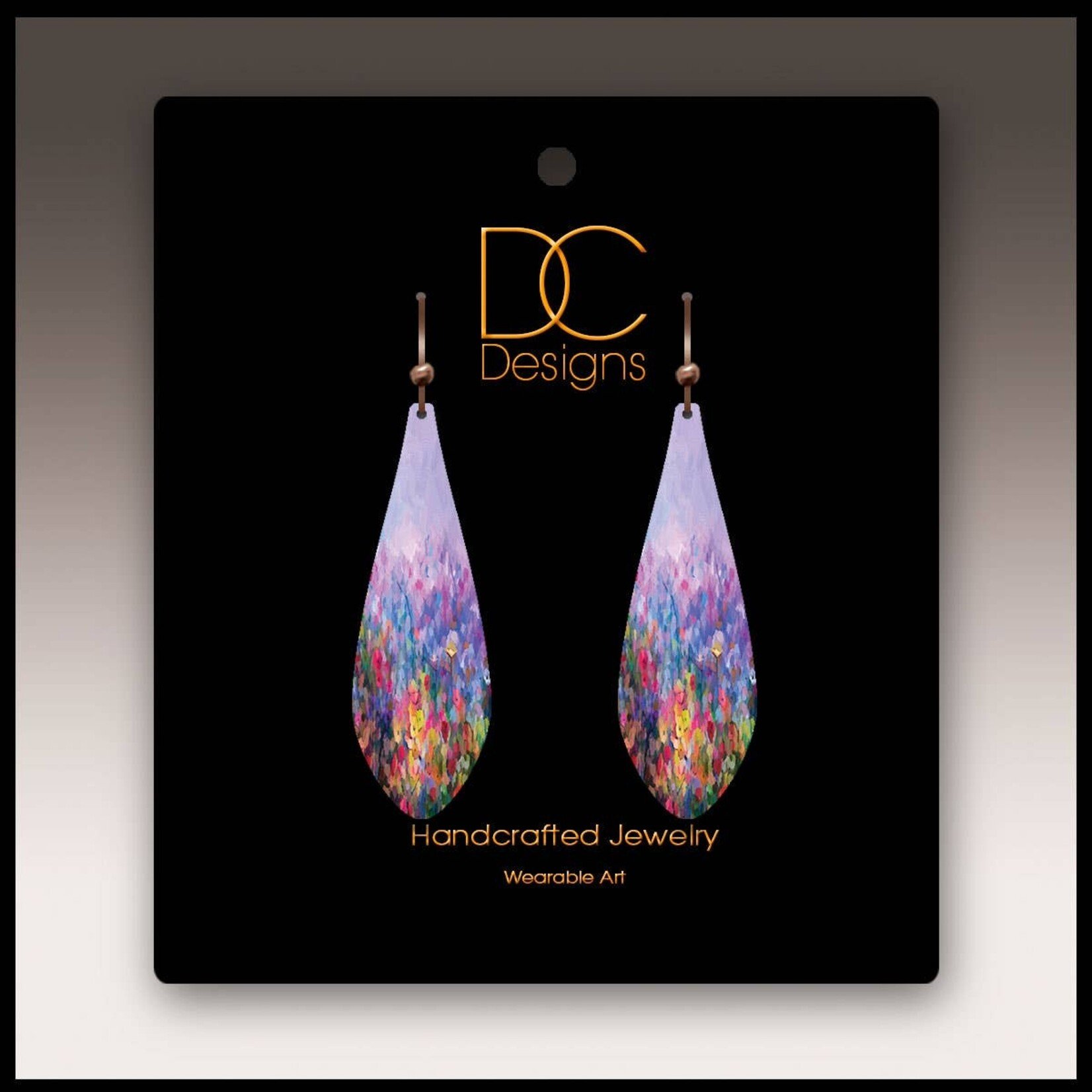 DC Designs DC Designs-Rainbow Abstract Floral  Earrings- 1NLE