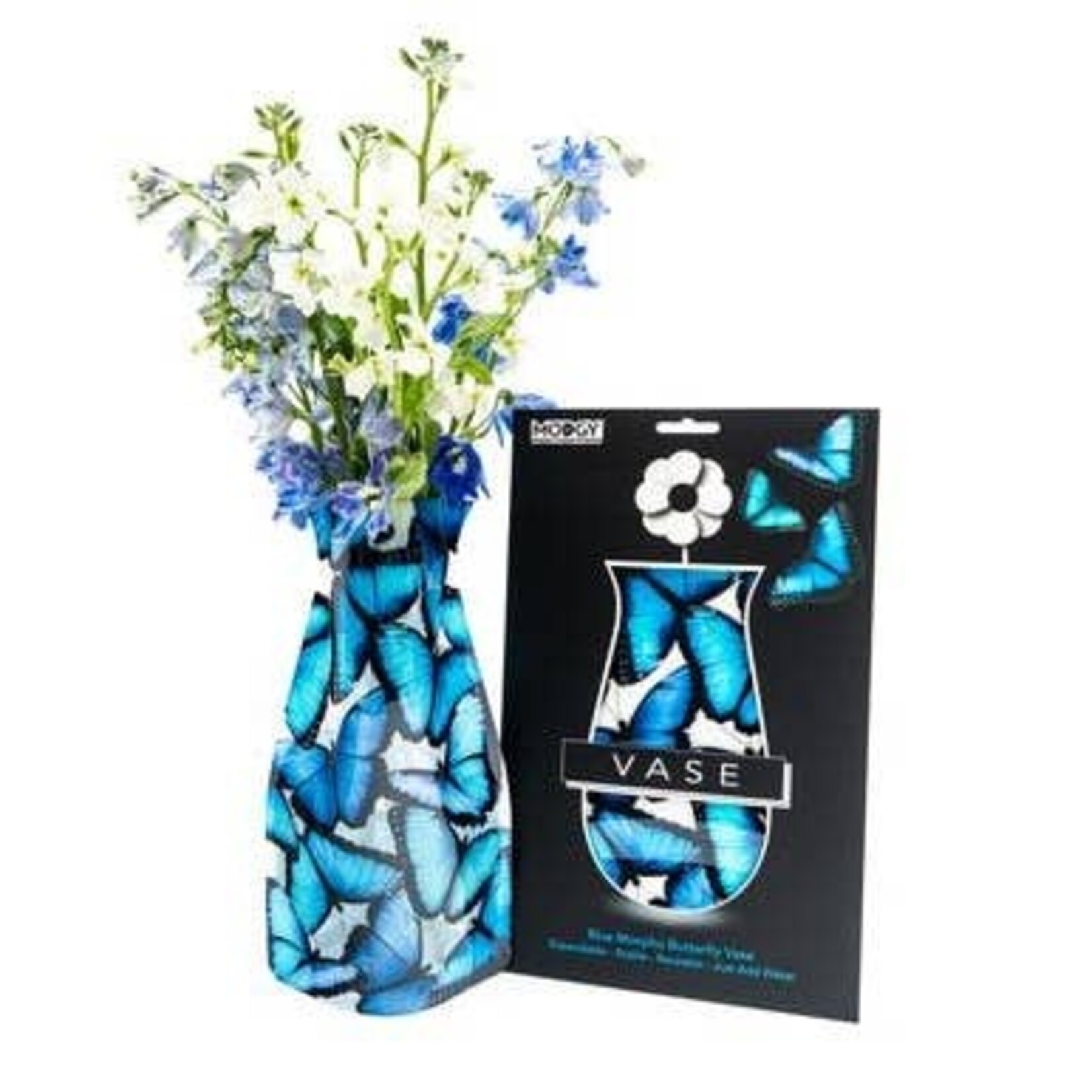 Modgy Modgy Vase-Blue Morpho Butterfly