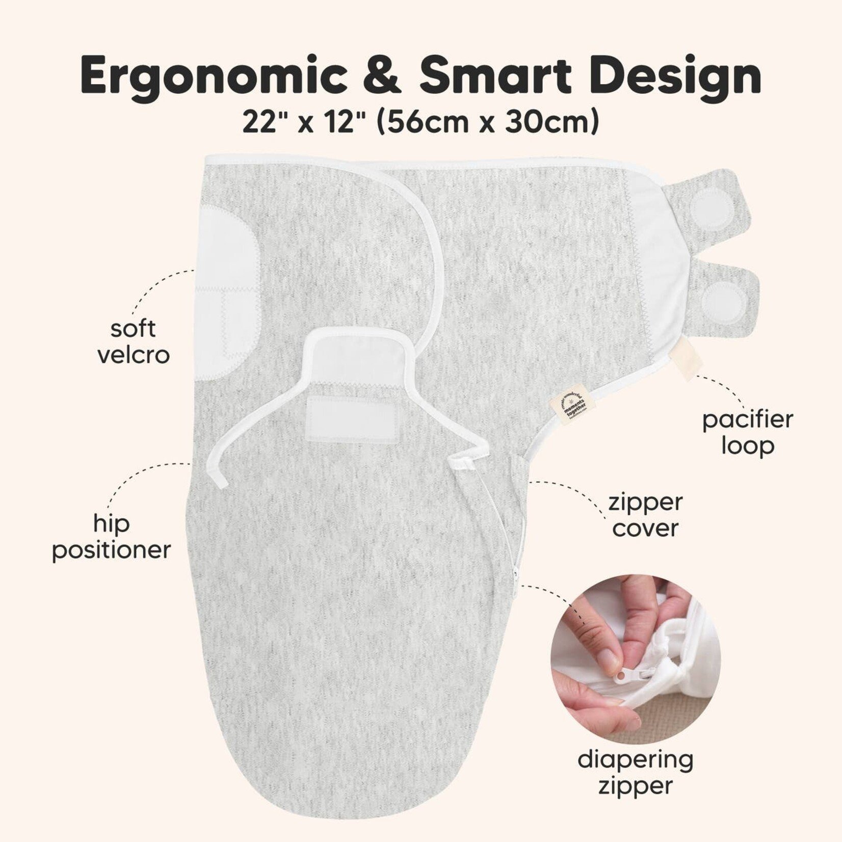 Kea Babies Kea Babies-3pk Soothe Zippy Baby Swaddles 0-6 Months, Sleep Sack