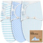 Kea Babies 3pk Soothe Baby Swaddles 0-3 Months, Sleep Sack For Newborns