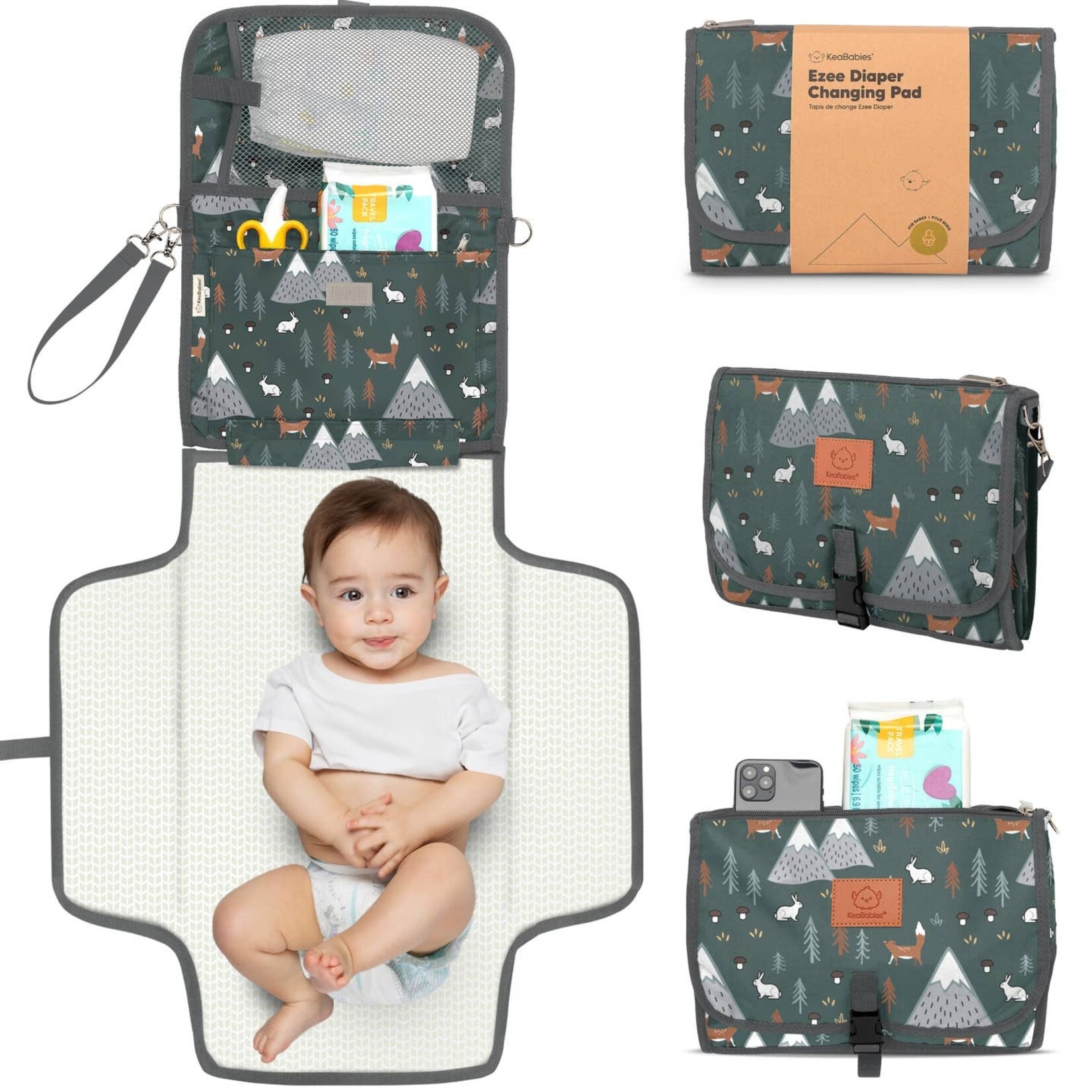 Kea Babies Kea Babies-Portable Diaper Changing Pad- Woods