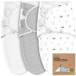 Kea Babies 3pk Soothe Baby Swaddles 0-3 Months Nordic