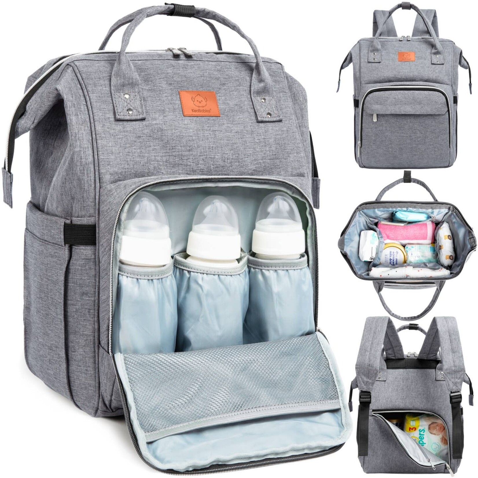 Kea Babies Kea Babies-Diaper Backpack Gray