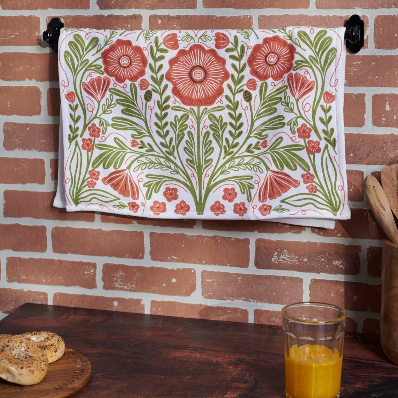 Primitives by Kathy Primitives by Kathy-Poppies Folk Art Kitchen Towel