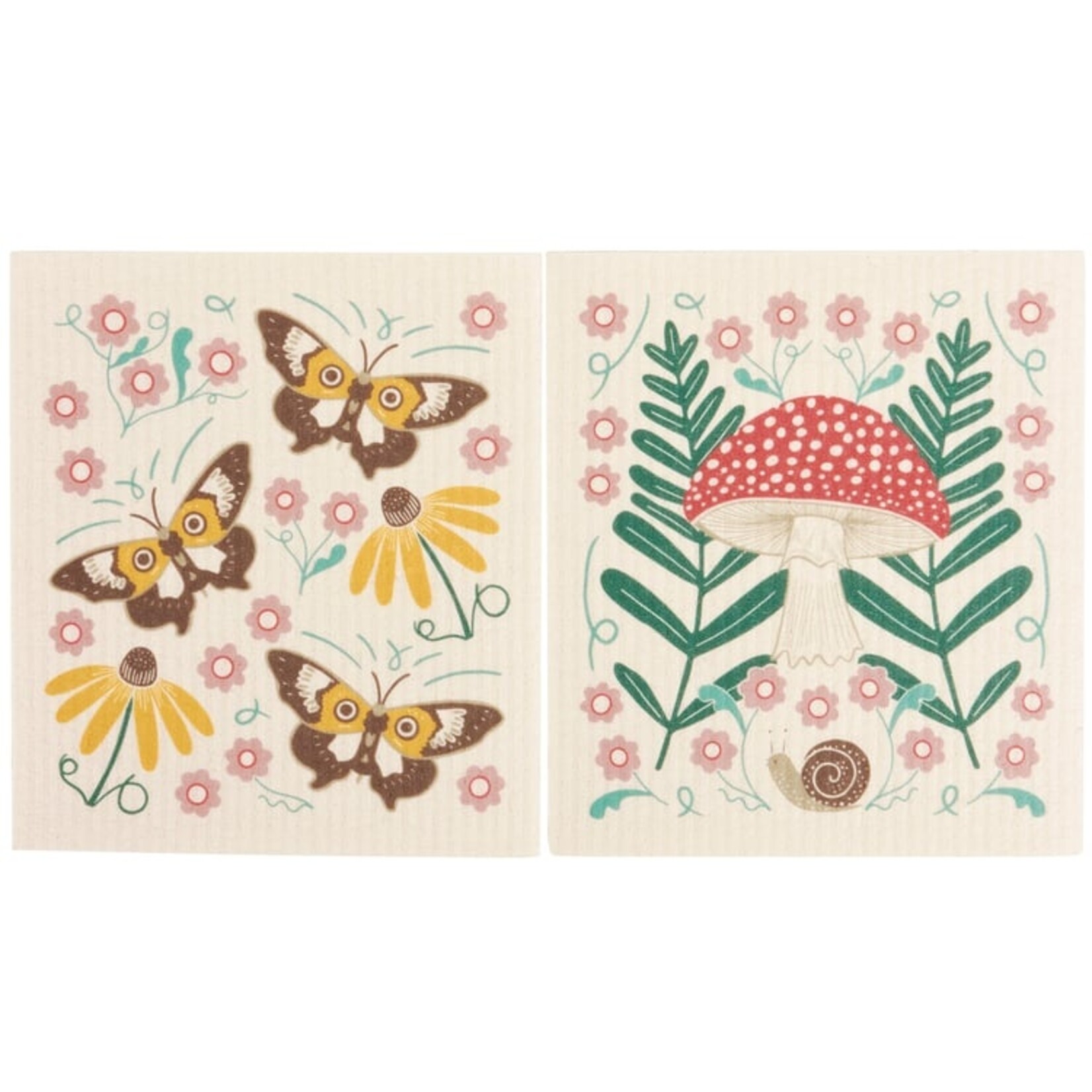 Primitives by Kathy Primitives by Kathy-Mushroom Art Swedish Dishcloth Set